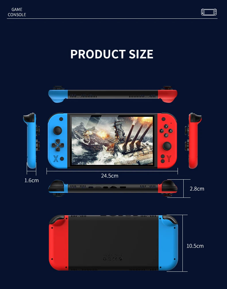 G90 7inch 64GB 4000mAh portable handheld game console arcade high-definition For PSP/PS1 nostalgic retro TV Gaming Controller