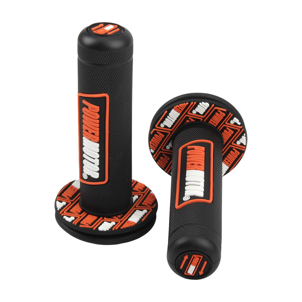 Motorcycle Rubber Grips Powermotor 7/8" 22mm 24mm Handlebar Protection Motocross Dirt Bike Gel Hand Grip Universal Accessories