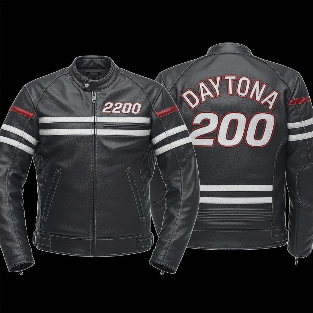 Daytona 2025 Motorcycle Racing Leather Jacket Precision Performance Gear