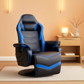 Blue 900 Gaming Recliner With Adjustable Leg Rest Cupholder-0