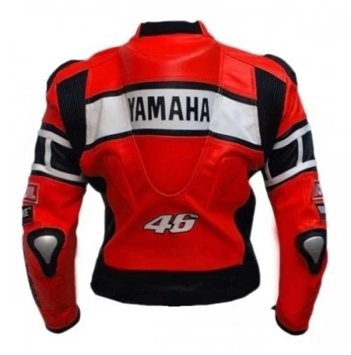 RED MOTORCYCLE LEATHER RACING JACKET-1
